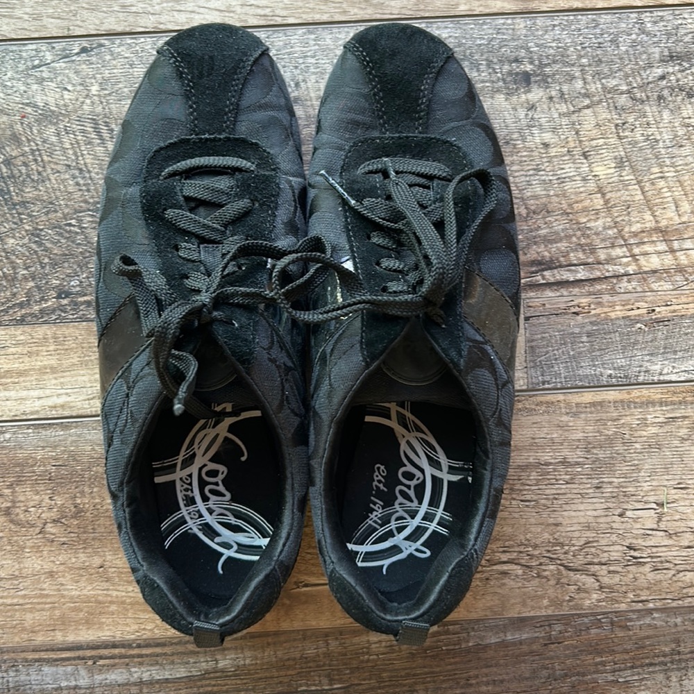 Coach black tennis shoes